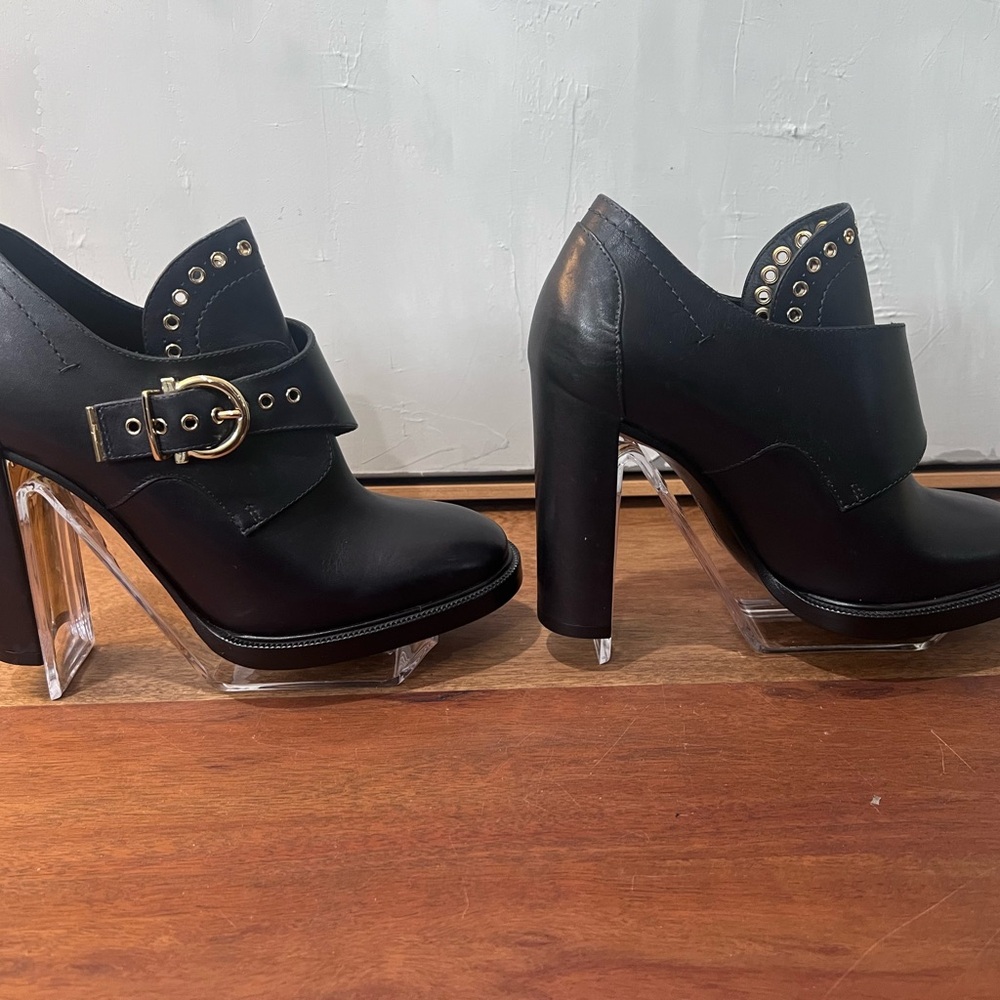 Salvatore Ferragamo Black Studded Heels
